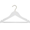 DEILSY Wooden Baby & Kids' Hangers with Gold Hooks - Durable Clothes Hangers for Toddlers 12-Pack - 2 of 4