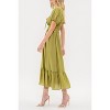 August Sky Women's U-neck Front Self Tie Midi Dress - 3 of 4