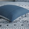 Gracie Mills Joseph Boho Chic Organic Cotton Chambray Duvet Cover Set - King/California King - Blue - 4 of 4