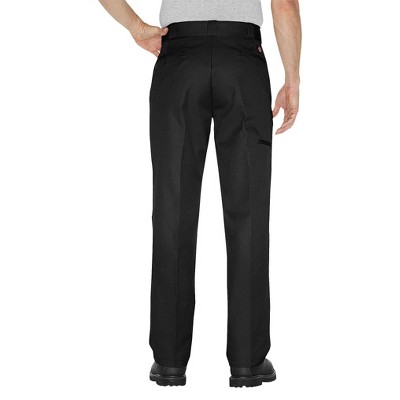 Dickies Men's Regular Straight Fit Twill Work Pants with Extra Pocket- Black 36x30