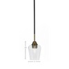 Toltec Lighting Paramount 1 - Light Pendant in  Matte Black/Brass with 5" Clear Bubble Shade - 2 of 2