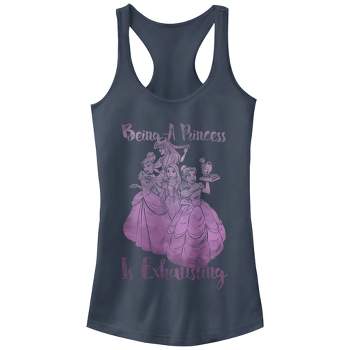 Juniors Womens Tangled Being a Princess is Exhausting Racerback Tank Top