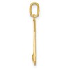 Black Bow Jewelry 14k Yellow Gold Diamond Cut Baseball Bats and Ball Pendant - 2 of 4