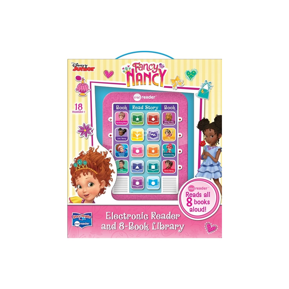 Pi Kids Disney Junior Fancy Nancy Electronic Me Reader and 8-Book Library Boxed Set: Educational Reading Electronics for Children