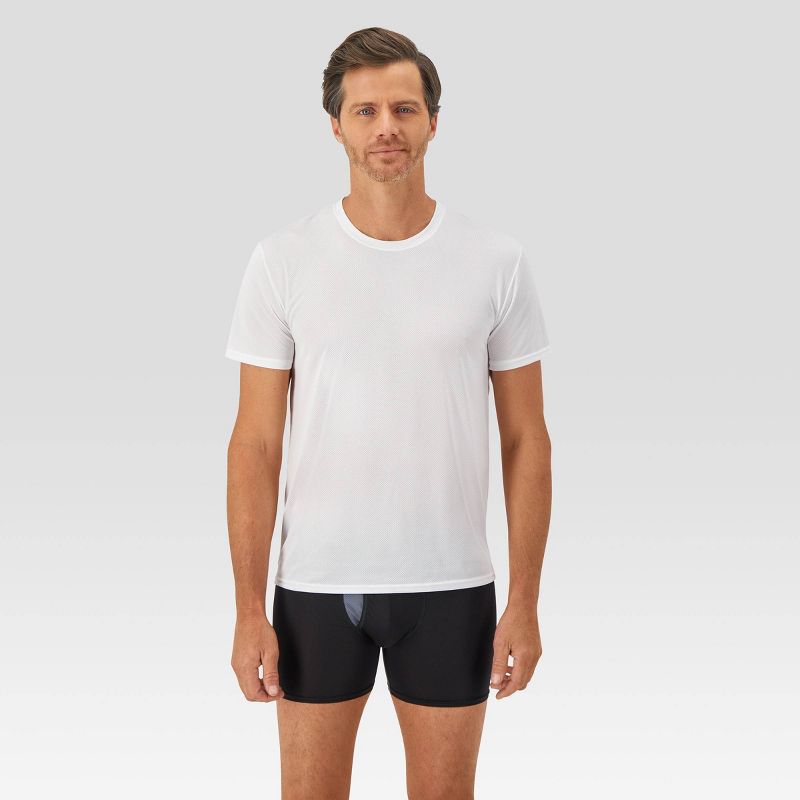 Hanes Premium Men's X-Temp Mesh Short Sleeve Crewneck T-Shirt 3pk - White, 2 of 6