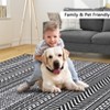 Washable Modern Geometric Printed Rug Non Slip Low Pile Rug Soft Throw Floor Cover Foldable Indoor Carpet for Living Room Bedroom Playroom - 4 of 4