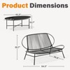 Hyleory 2-Piece Patio Acapulco Dining Sets, One Oval Table and a PE Rattan Chair for Outdoor Activities - 4 of 4