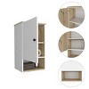 GlasFlength Kitchen Storage Kitchen Wall Cabinet Open Shelves Cabinet Rectangular Storage Cupboard for Kitchen, White, 13.8"*16.2"*28.5" - 4 of 4