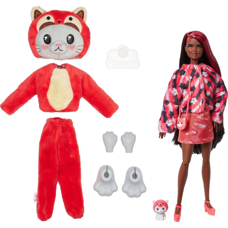 Barbie Cutie Reveal Kitten as Red Panda Costume-Themed Series Doll &#38; Accessories with 10 Surprises, 5 of 8