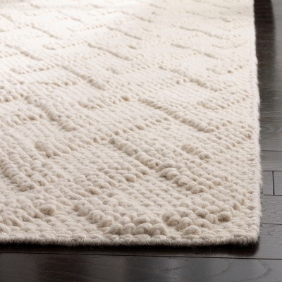 Ivory Hand-Tufted Wool Flat Woven Reversible Area Rug 3' x 5'
