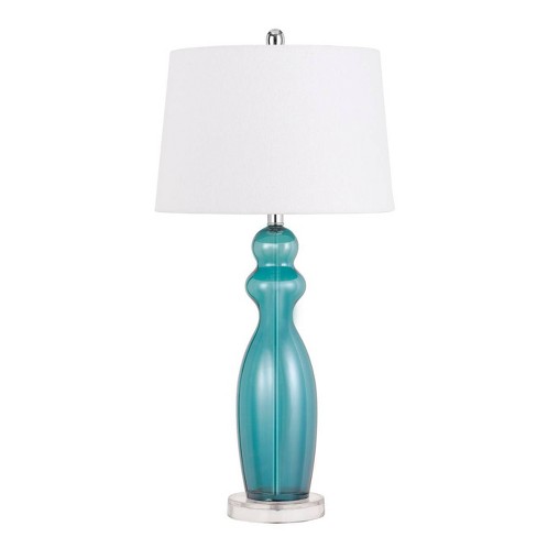 31 Pair Of Bristol Aqua Glass Table, Target Turquoise Lamp