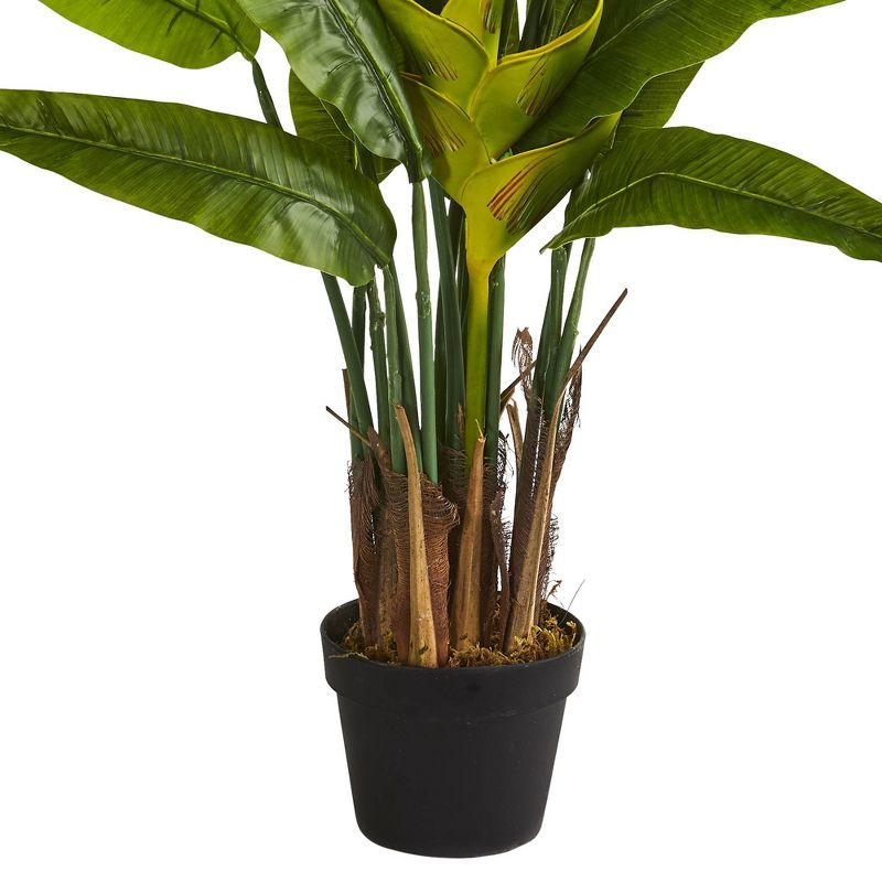 54&#34; Artificial Traveler&#39;s Palm Tree in Pot Black - Nearly Natural, 4 of 5