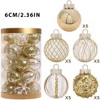 25 Pcs Christmas Ball Ornaments, 2.36 Inch Clear Christmas Tree Decorations, Shatterproof Xmas Tree Halling Balls Ornaments for Christmas Tree - 2 of 4