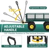 Heavy Duty Steel Garden Wagon Pullable Cart with 180¡ã Rotating Handle and Removable Sides for Farm - 4 of 4
