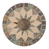 FONTOI End Table with Round Tabletop, Side Table with Mosaic-style Pattern for Home Bedroom Living Room Patio, Beige&Black , 14"*22"*14" - 4 of 4