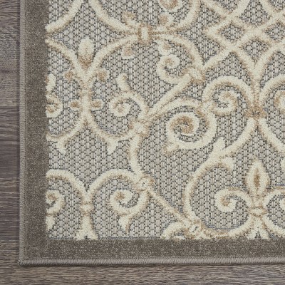 Aloha 5'3" x 7'5" Natural Polypropylene Flat Woven Outdoor Rug