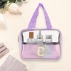 Unique Bargains Women's Clear Letter C Makeup Bag Purple 1 Pc - 2 of 3