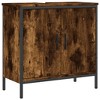 vidaXL Bathroom Sink Cabinet Smoked Oak 23.6 in.x11.8 in.x23.6 in. Engineered Wood - 2 of 4