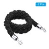 Unique Bargains Hotel Adjustable Queue Divider Stanchion Rope with Snap Hook 2 Pcs - 3 of 4
