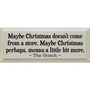Slickblue Grinch Christmas Quote Wood Sign – Maybe Christmas Means More – Rustic Holiday Wall Decor 7x18, Color Options - 1 of 3