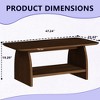Racxily Coffee Table for Living Room, Farmhouse Wood Center Table, Rectangle Mid-Century Living Room Tables, 47in - 2 of 4