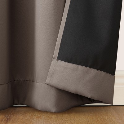 Taupe Blackout Rod Pocket Polyester Curtain Panel 52" x 63"