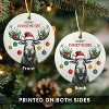 Lomsoe Funny Moose Christmas Ornaments Double Sided Ceramic Moose Ornament Animal Lover Gift Ceramic Christmas Hanging Ornaments Christmas Gift - 2 of 4
