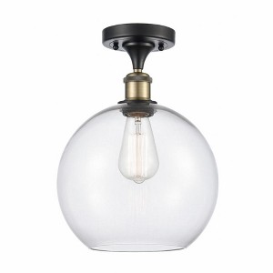 Athens - 1 Light Semi-Flush Mount In Industrial Style-15 Inches Tall and 10 Inches Wide - 1 of 1