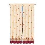 Collections Etc Fall Leaves Bird Curtains