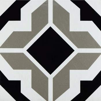 GoodGram Peel N' Stick DIY Retro 12x12 Self Adhesive Vinyl Floor Tile - 20 Tiles (20 Total SF in a Box) - Onyx Star - 20 Tiles/20 sq. ft.