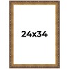 PosterPalooza | Museum Gold Picture Frame - UV Acrylic, Foam Board Backing, Hanging Hardware - 2 of 4