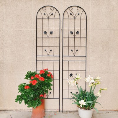 NicBex Metal Trellis for Climbing Plants Outdoor Plant Trellis Indoor Rust-Proof Plant Stakes for Garden