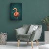 Canvas Wall Art - Aureous   'Green Flamingo' Wall Art for Living Room, Bedroom, or Office Décor by Trademark Fine Art - 4 of 4