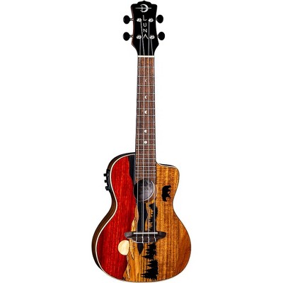 Luna Guitars Vista Bear Tropical Wood Concert Acoustic-Electric Ukulele Gloss Natural