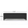 NicBex Rectangle PU Leather Storage Ottoman Bench,Upholstered Storage Ottoman,Modern Storage Bench for Living Room,Bedroom - 3 of 4