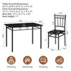 Dyonery Dining Table Set for 4 with 1.6" Thick Tabletop, 5-Piece Kitchen Table Set, Space-Saving Dining Room Kitchen Table Chair Set - 2 of 4