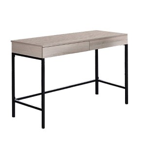 42" Wendral Desk Natural/Black - Acme Furniture: Home Office Workstation with Storage Drawer - 1 of 4