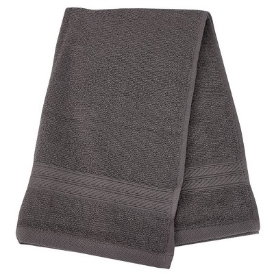 Moda at Home 6pc Marbella Hand Towels Steel Gray
