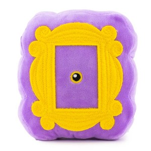 Buckle-Down Dog Toy Squeaker Plush - Friends Monica's Peephole Frame Purple Yellows - 1 of 4