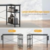 Itopfox L-Shaped Computer Desk with Power Outlets, Reversible Shelves, Gaming & Study Writing Table for Home Office, Bedroom, Living Room, Black - 4 of 4