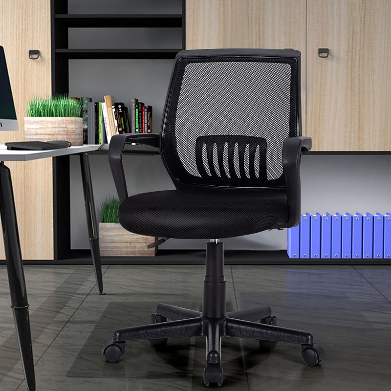 Costway Mid-Back Office  Executive Chair Mesh Chair Height Adjustable  w/ Lumbar Support, 4 of 11