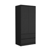 Depot E-Shop 2 Drawers Armoire, Wardrobe Closet with Hanging Rod - 2 of 4