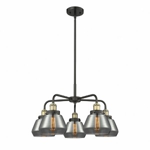 Fulton - 5 Light Stem Hung Chandelier In Art Deco Style-13.5 Inches Tall and 24.5 Inches Wide - 1 of 1