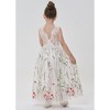 2Bunnies Girls 3-8Y Floral Embroidered Tulle Lace Sleeveless Maxi Flower Girl Dress - 2 of 4