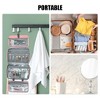 Unique Bargains Travel Toiletry Bag Makeup Bag Organizer Toiletry Organizer Travel Cosmetic Bag Waterproof Polyester Pink 1pc - 2 of 4