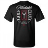 Mens Michelob Ultra Golf Club Black Colorway Front/Back Print T-Shirt - 2 of 4
