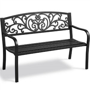 Yaheetech Outdoor Garden Metal Bench for Park Yard - 1 of 4