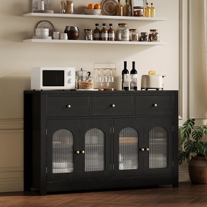 Buffet Cabinet with Storage, 55.1" Large Sideboard Buffet Cabinet - 1 of 4