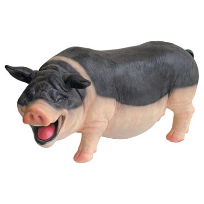 Design Toscano Laughing Pig Statue - Multicolored
