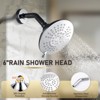 WOWOW Single Handle 5-Spray Shower Faucet 1.8 GPM with Tub Spout in Brushed Nickel - 4 of 4